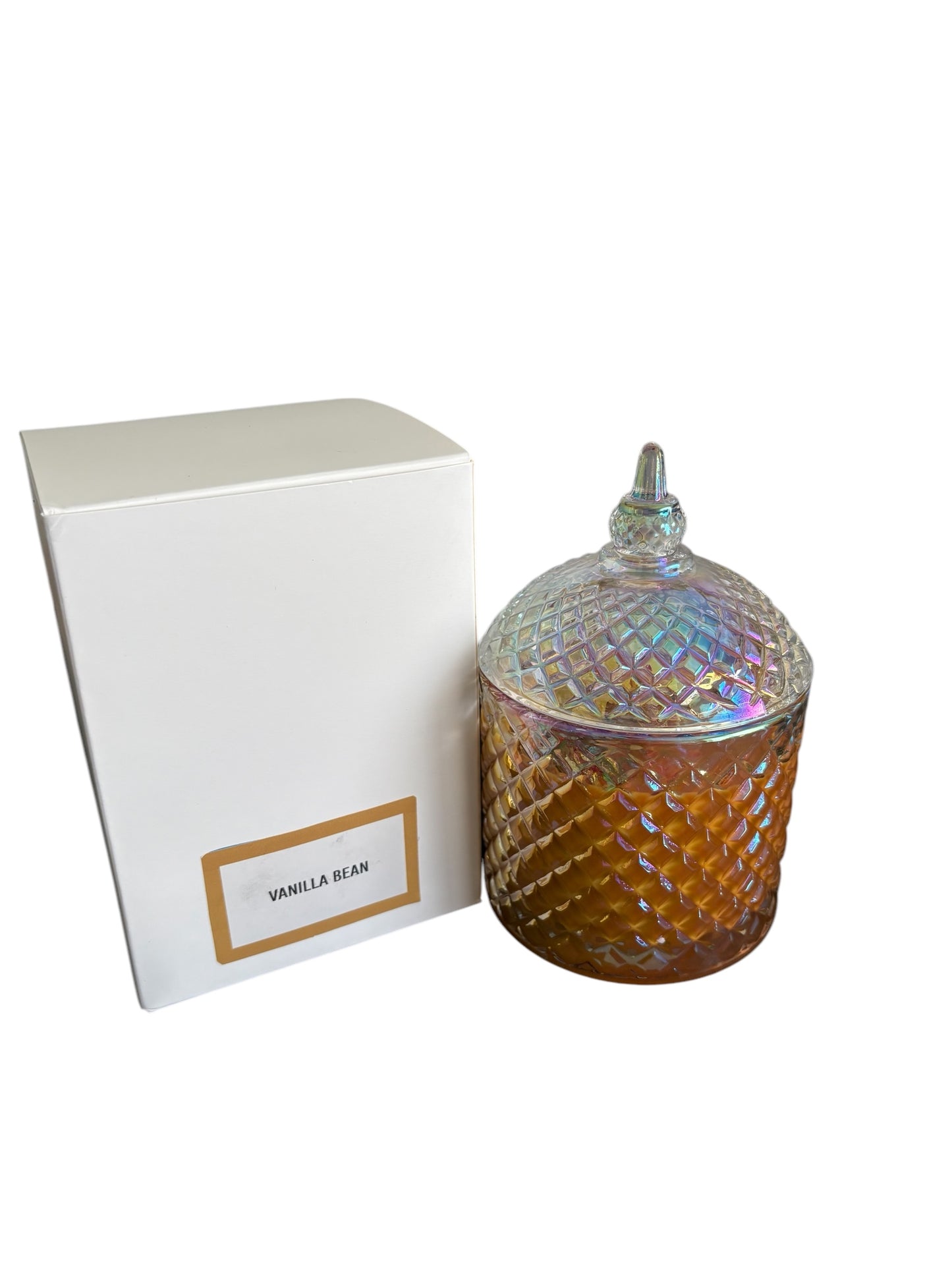 Deluxe Cupola Candle - RAINBOW CLEAR - 300g scented with VANILLA BEAN