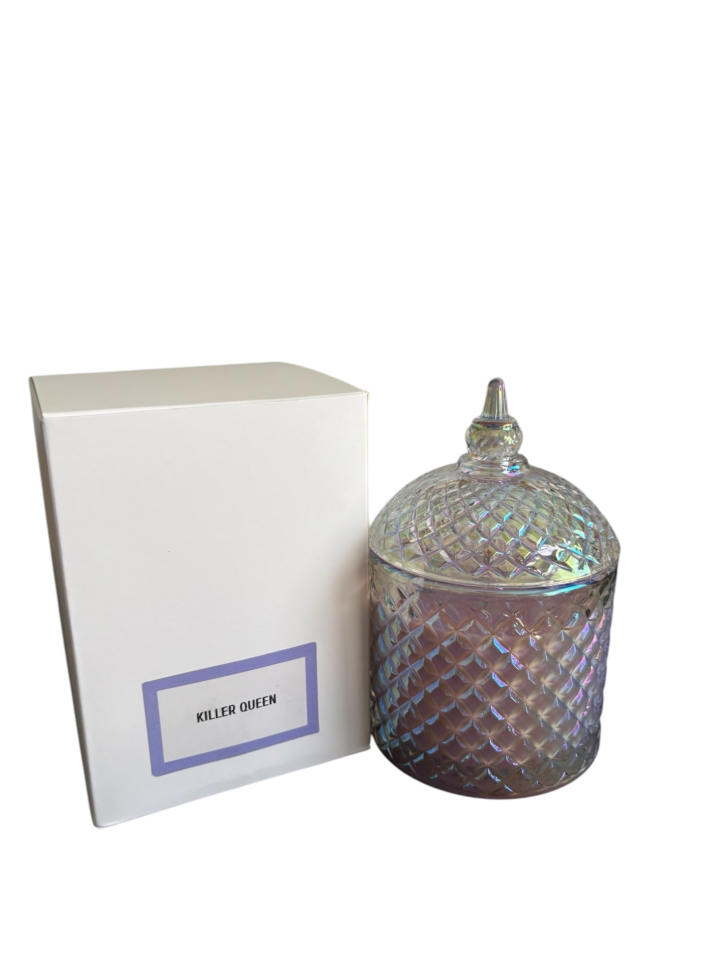 Deluxe Cupola Candle - RAINBOW CLEAR - 300g scented with KILLER QUEEN TYPE