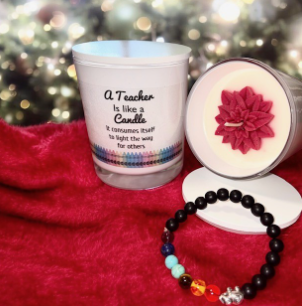 Candle Teacher - TEACHER'S CANDLE & CHAKRA BRACELET GIFT SET